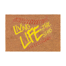 Covoraș de intrare cu model baseball, 60x40cm, antiderapant din poliester pentru ușa din față, verandă sau exterior - Covor distractiv pentru