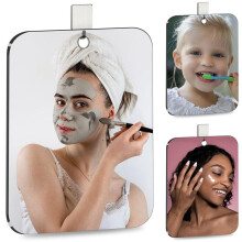 Miroir de douche antibuée pour le rasage, petit miroir de maquillage incassable en verre organique de luxe