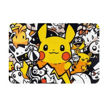 Covor personalizat din flanel Pikachu pentru interior, pentru casă, dormitor, baie, bucătărie, covor decorativ pentru podea, absorbție de apă,