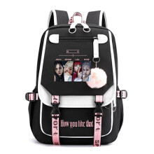 Rucsac școlar BLACKPINK - XF31 - Negru și alb pentru fete - Nou