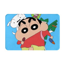 Tapis d'intérieur personnalisé Crayon Shin-chan en flanelle, idéal pour la maison, la chambre, la salle de bain, la cuisine. Tapis décoratif