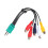 Καλώδιο ήχου και βίντεο Chicmine Professional High Definition 18cm3.5mm+2.5mm to5RCA AV Component Adapter Component Component 8