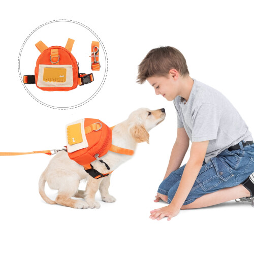 Eease 1 Set Dog Backpack Harness Pet Saddle Bag Backpack Puppy Self Carrier Backpack 2