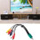 Καλώδιο ήχου και βίντεο Chicmine Professional High Definition 18cm3.5mm+2.5mm to5RCA AV Component Adapter Component Component 2