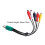 Καλώδιο ήχου και βίντεο Chicmine Professional High Definition 18cm3.5mm+2.5mm to5RCA AV Component Adapter Component Component 4