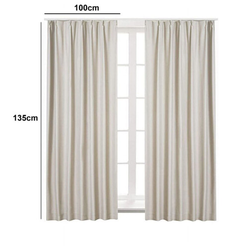 Κουρτίνα πόρτας Donemore Fashion, 2 τεμάχια, 100x135cm, μπεζ, θερμικές κουρτίνες συσκότισης,