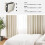 Κουρτίνα πόρτας Donemore Fashion, 2 τεμάχια, 100x135cm, μπεζ, θερμικές κουρτίνες συσκότισης, 6