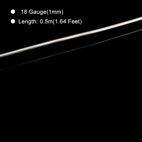 Sterling ezüst drót Ezüst1mm kb. 0,5m/db 1