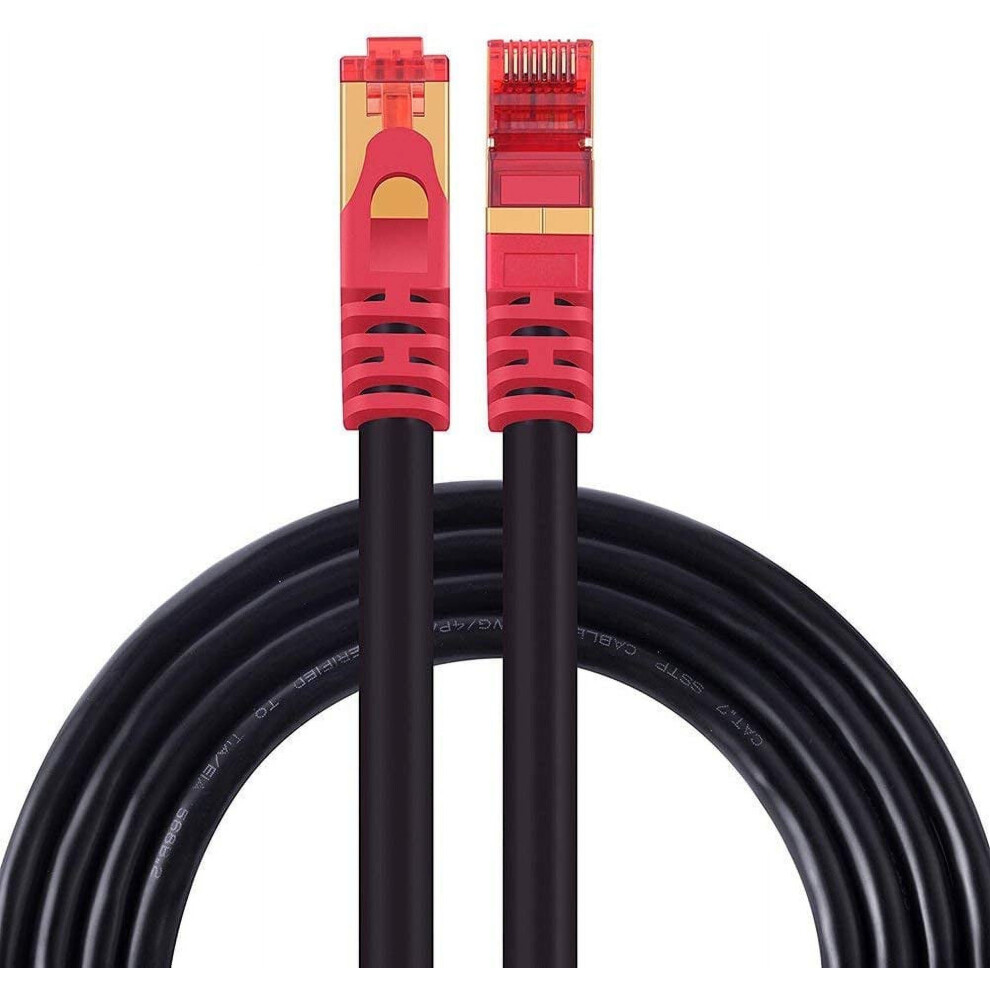 Ethernet Cable 25 Ft, 26Awg Heavy-Duty Cat7 Networking Cord Patch Cable Rj45 10 Gigabit 600Mhz Lan Wire Cable 9423501571229