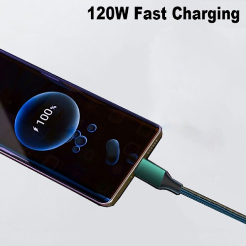 120W hurtigladekabel USB Type-C-ledning 2M 2m 2