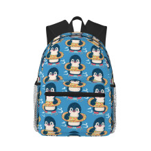 Rucsac pentru laptop cu model de pinguin de înot, rucsacuri de călătorie pentru drumeții, rucsacuri de afaceri pentru femei și bărbați