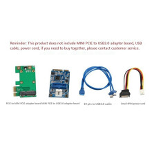 Adaptérová karta FOR2X PCIE na Mini PCIE, efektivní, lehká a přenosná, adaptérová karta Mini PCIE na USB 3.0