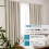 Κουρτίνα πόρτας Donemore Fashion, 2 τεμάχια, 100x135cm, μπεζ, θερμικές κουρτίνες συσκότισης, 3