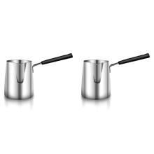chauffe-beurre et chauffe-café en acier inoxydable, cafetière turque, mini-beurre fondant et pot à lait avec bec verseur - (350 ml)