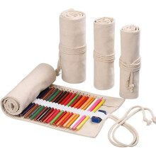 Trousse à crayons à enrouleur, étui à crayons de couleur pour artistes, étui à pinceaux courts, organisateur de crayons pour dessin et