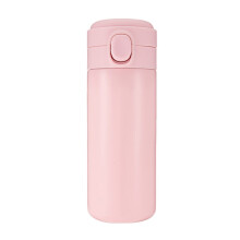 Gobelet isotherme Begine1X rose D, en acier inoxydable, avec couvercle anti-fuite, 450 ml, pour boissons chaudes et froides.