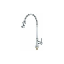 Torneira de cozinha em aço inoxidável sem chumbo, com dois modos de fluxo de água para uma experiência culinária aprimorada e pulverizador