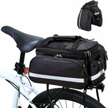 Electric Bike Rack Bag, Adjustable Cord Ensures Safe Ride, Large Capacity Waterproof Rain Cover for Daily Commute (25 Liters Total)