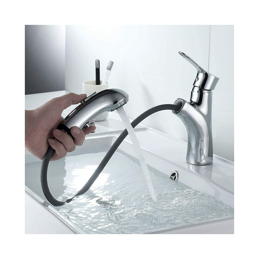 Pull Down Sprayer Faucet, Scratch-Resistant Finish Universal-Compatibility For Kitchen Bathroom Area 9176269103897