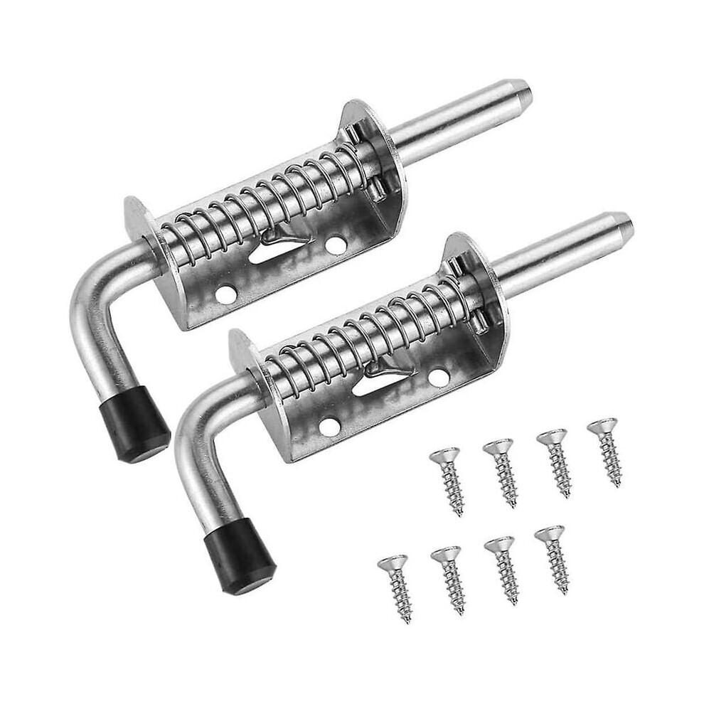 Compact Design Spring Loaded Latch, Solid Construction Smooth Latching Action Flexible Door Barrel Bolt Lock 9176269105679