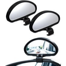 Dodehoekspiegel voor auto's, verstelbaar groothoekontwerp, universele accessoires, HD-glazen spiegel met ABS-behuizing, bolle hulpspiegel voor
