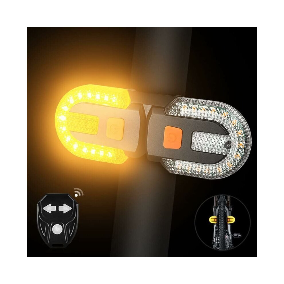 Bike Tail With Turn Signal, Usb Rechargeable Wireless Remote Control Turn Signal Bike Taillights With 5 Ing Modes, High Brightness Light 9138057182361