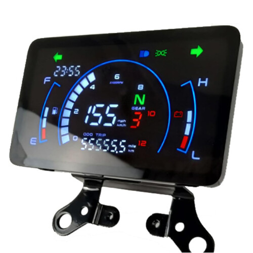 Lcd Speedometer For Dm150-Xr1901, Multi-Function Display With Auto-Adjustable Backlight, High Temperature Resistant And Fireproof Abs Material,