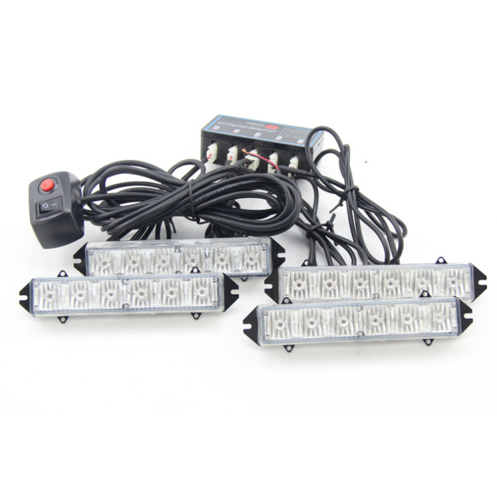 Led Warning Lights, Sync-Able Modes Surface Mount Police Grill Strobe Lights, Long Life Expectancy Impact Resistant Emergency Vehicle Strobe Lights, 9176269109271