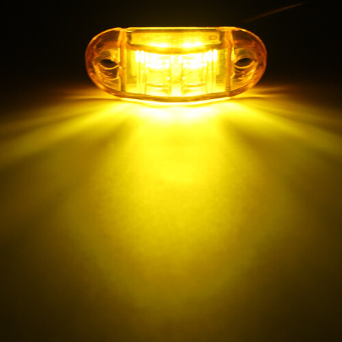 Οβάλ πορτοκαλί φώτα LED, παγκόσμιας συμβατότητας, 12V-24V κίτρινα εξαιρετικά φωτεινά 1