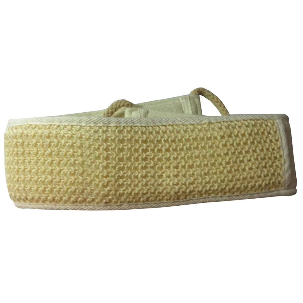 Horsehair Back Scrubber for Shower Exfoliation with Long Strap and Ergonomic Grip for Smooth Skin
