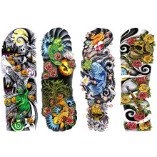 4 Sheets Extra Large Full Arm Temporary Tattoos for Adults, Realistic Waterproof Body Art