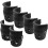 6Piece Billiard Table Pockets Replacement Set with 4 Corner and 2 Side Durable Plastic Black 4