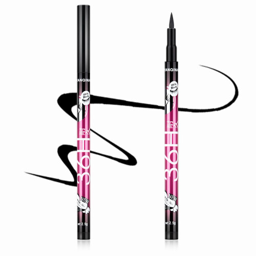 Waterproof Liquid Eyeliner Pen Black 2pcs Long Lasting Smudge Proof Precise Tip