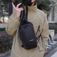 Borsa a tracolla antifurto impermeabile Jacenvly con porta USB, compatibile con cavi USB - Indispensabile per viaggi e spostamenti quotidiani per le