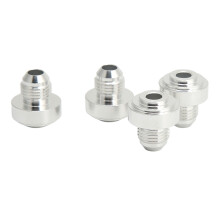 Aluminium AN6 Male Fittings 4pcs 9/16‑18in Diameter 6AN Thread Weld On Bung