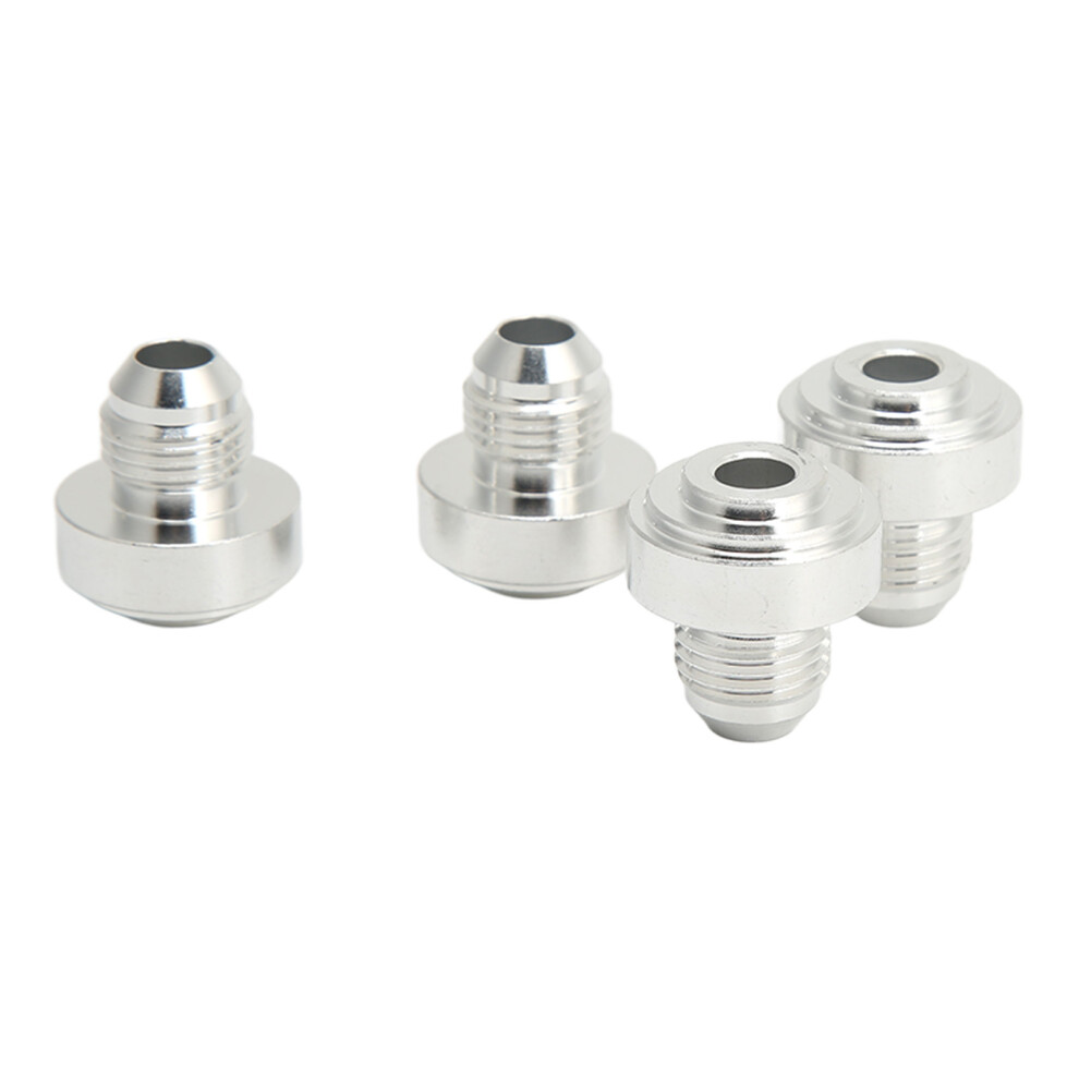 Aluminium An6 Male Fittings 4Pcs 9/16Â18In Diameter 6An Thread Weld On Bung 8171381628410