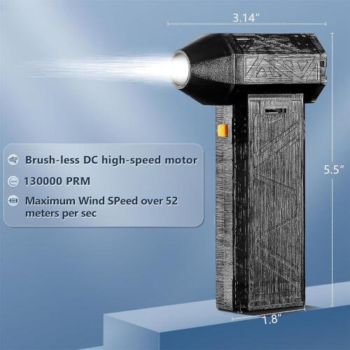 Σκουπάκι & Σκούπα Πεπιεσμένου Αέρα Bogbemo Turbo Jet3 σε 1, 130.000 στροφές/λεπτό, 1