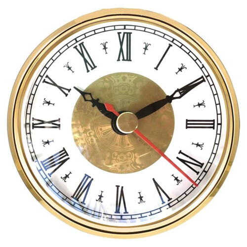 Classic Clock Craft Insert Quartz Movement - 80Mm Diameter, Roman Numerals Diy
