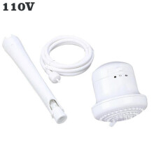 110 V-os elektromos zuhanyfej, azonnali vízmelegítő, fürdőszobai vízmelegítő tömlővel, Q5H3