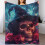 Coperta super morbida con teschio, mago e rose, ideale per Natale, in flanella e microfibra, perfetta per divano, letto o poltrona. Soffice e calda. 4