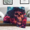 Coperta super morbida con teschio, mago e rose, ideale per Natale, in flanella e microfibra, perfetta per divano, letto o poltrona. Soffice e calda. 5