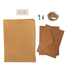 12 feuilles de papier à lettres kraft vintage style européen, numéro 13