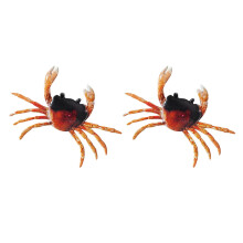 Orecchini pendenti a forma di testa di animale, orecchini a goccia a forma di granchio in stile cartone animato, divertenti gioielli dell'amicizia in