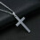 Collana con ciondolo a croce semplice in oro, nero e argento RSAMD - Gioielli da uomo - Argento 1