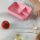 Φορητό κουτί φαγητού maxiaoxia Straw Lunch Box για φούρνο μικροκυμάτων, κουτί φαγητού για 5