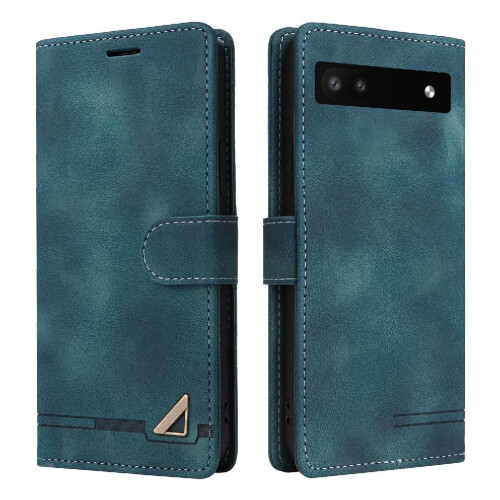 Capa Flip para Google Pixel 6a em Couro Sintético com Carteira e Design Simples e Resistente a Impactos