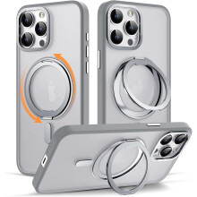 Kompatybilny z etui iPhone 15Pro, obrotowy magnetyczny stojak pierścieniowy 360, kompatybilny z MagSafe, ochrona klasy wojskowej,