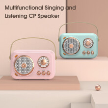 Zestaw głośników bezprzewodowych SUSUchens1 z AI i mikrofonem, stereofonią, karaoke, HI-FI, kompatybilny z Bluetooth, do domu, różowy