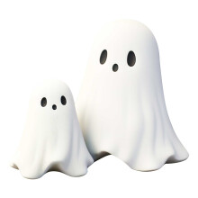 Figurka ducha na Halloween, słodka miniaturowa figurka ducha, upiorny wystrój domu, zabawna ozdoba na stolik kawowy, ozdoba na półkę kominkową