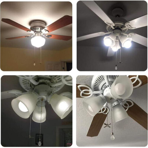 Cadena de extensión con bolas y bombilla para ventilador de techo. 2